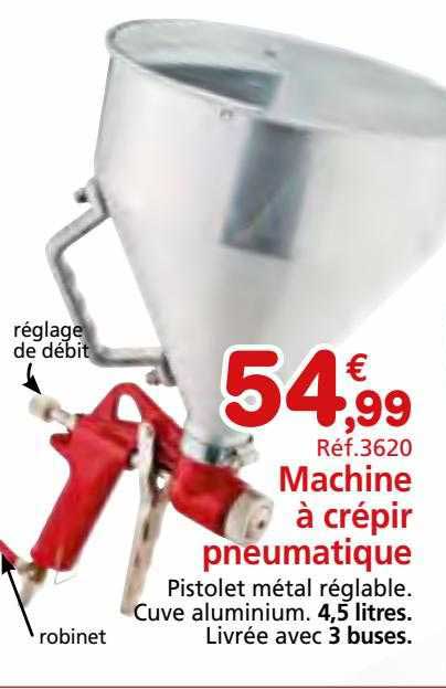 machine à crépir pneumatique