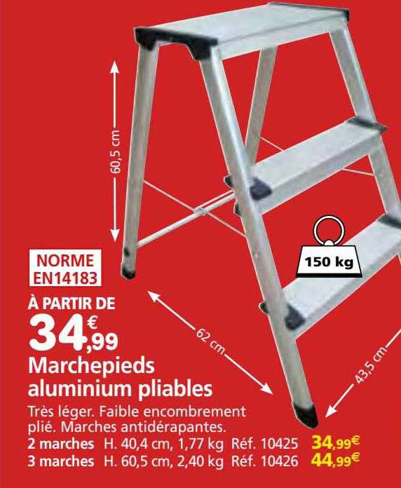 marchepieds aluminium pliables