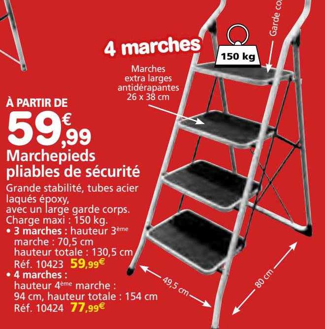 marchepieds pliables de sécurité
