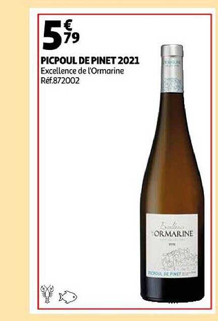 picpoul de pinet 2021 excellence de l'ormarine