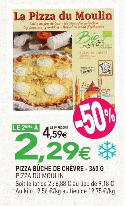 Pizza Bûche De Chèvre Pizza Du Moulin - 360 G