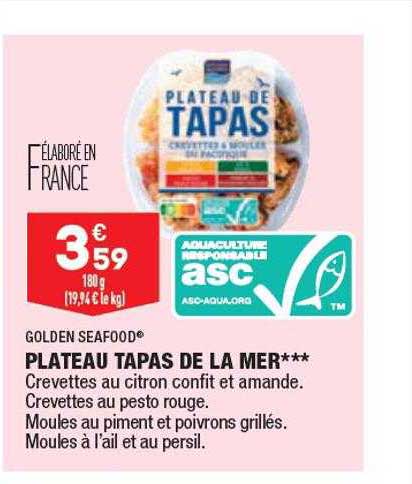 Plateau Tapas De La Mer Golden Seafood