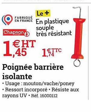 poignée barrière isolante chapron