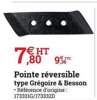 pointe réversible type grégoire & besson