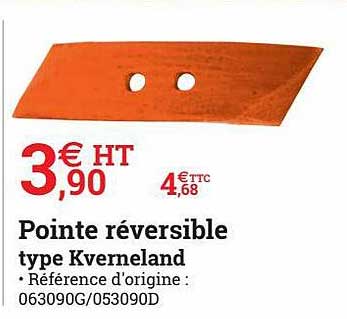 pointe réversible type kverneland