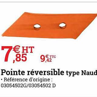 pointe réversible type naud