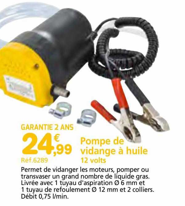 pompe de vidange à huile 12 volts