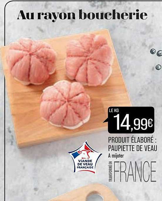 produit élaboré : paupiette de veau