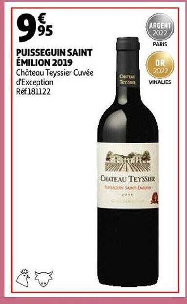 puisseguin saint émilion 2019 château teyssier cuvée d'exception