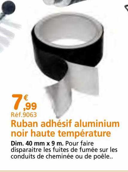 ruban adhésif aluminium noir haute température