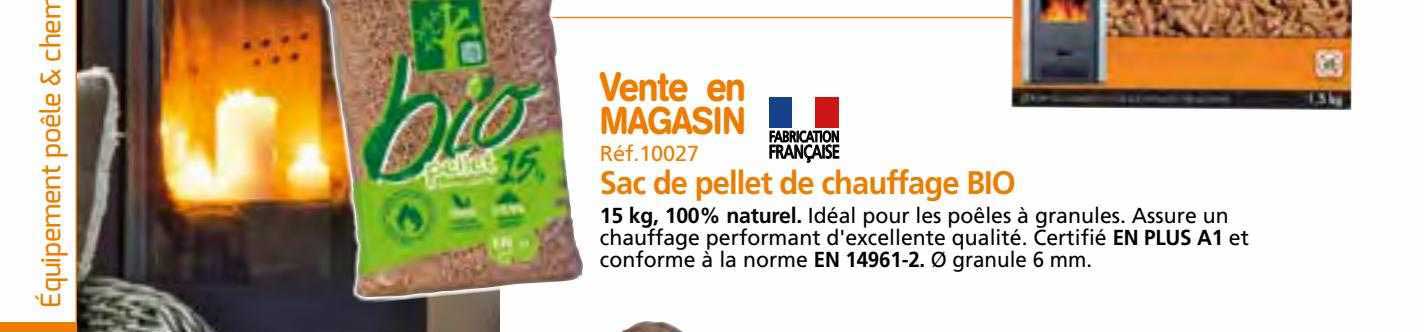 sac de pellet de chauffage bio