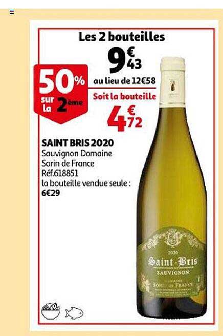 saint bris 2020 sauvignon domaine sorin de france