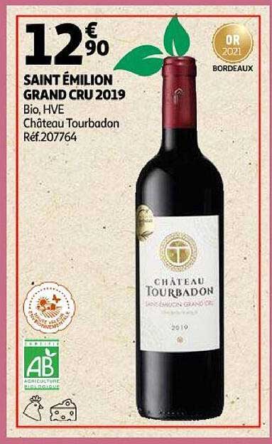 saint émilion grand cru 2019 bio, hve château tourbadon