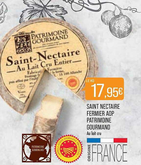 saint nectaire fermier aop patrimoine gourmand