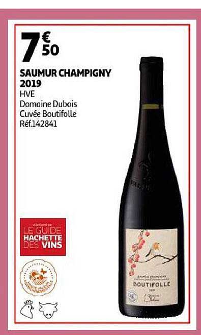 saumur champigny 2019 hve domaine dubois cuvée boutifolle