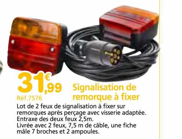 signalisation de remorque à fixer