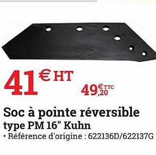 soc à pointe réversible type pm 16" kuhn