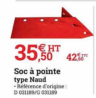 soc à pointe type naud