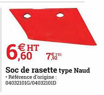 soc de rasette type naud