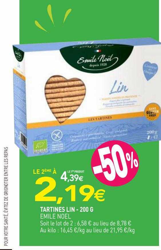 tartines lin émile noël - 200 g