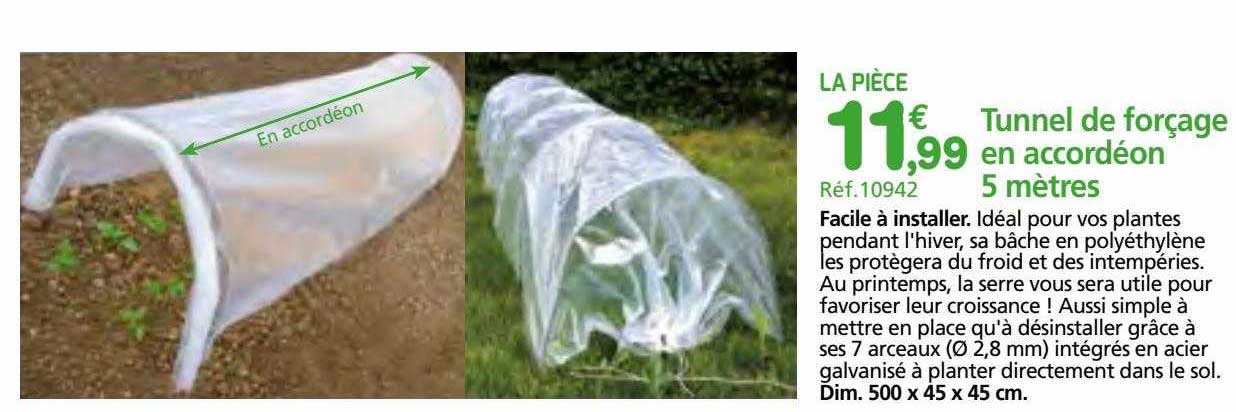 tunnel de forçage en accordéon 5 mètrse