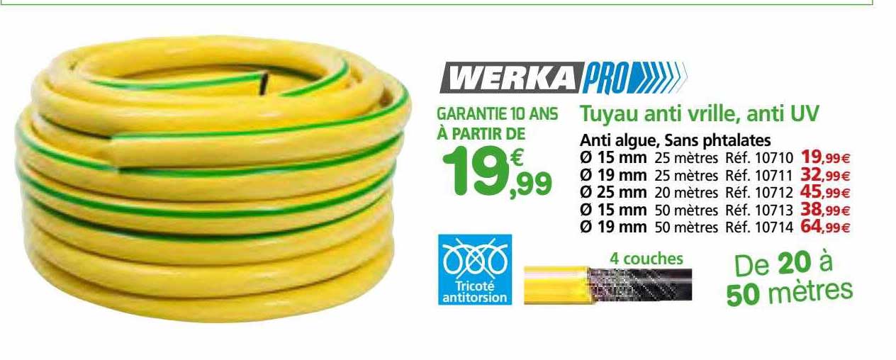 tuyau anti vrille, anti uv werka pro