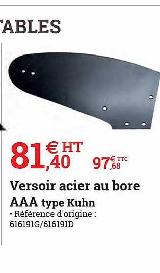 Versoir Acier Au Bore Aaa Type Kuhn