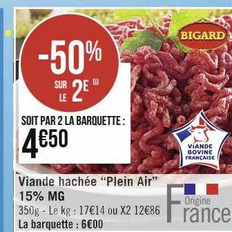 Viande Hachée "plein Air" 15% Mg