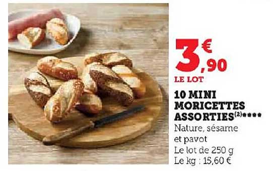 10 Mini Moricettes Assorties