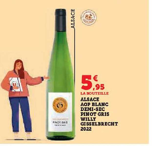 alsace aop blanc demi-sec pinot gris willy gisselbrecht