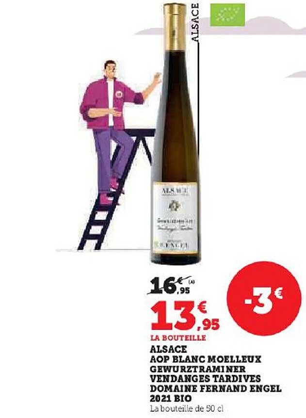 alsace aop blanc moelleux gewurztraminer vendanges tardives domaine fernand engel 2021 bio