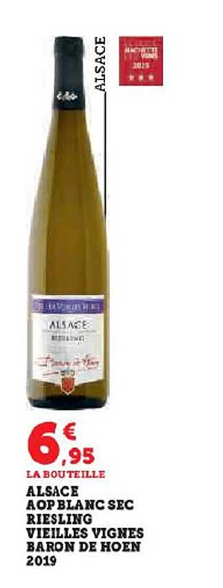 alsace aop blanc sec riesling vieilles vignes baron de hoen