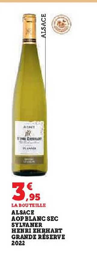 alsace aop blanc sec sylvaner henri ehrhart grande réserve