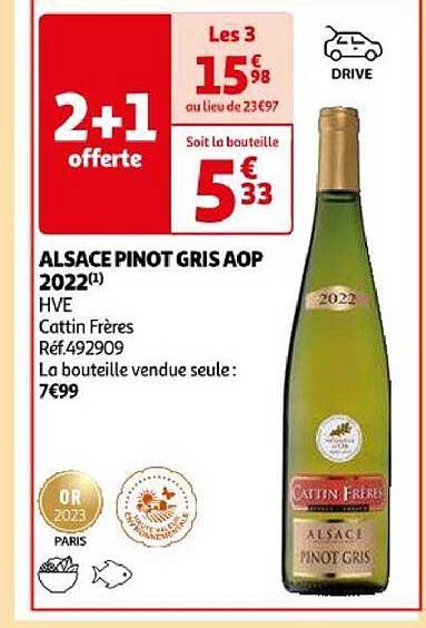 alsace pinot gris aop 2022 hve cattin frère