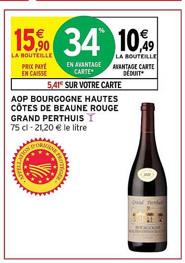 aop bourgogne hautes côtes de beaune rouge grand perthuis