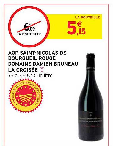 aop saint-nicolas de bourgueil rouge domaine damien bruneau la croisée