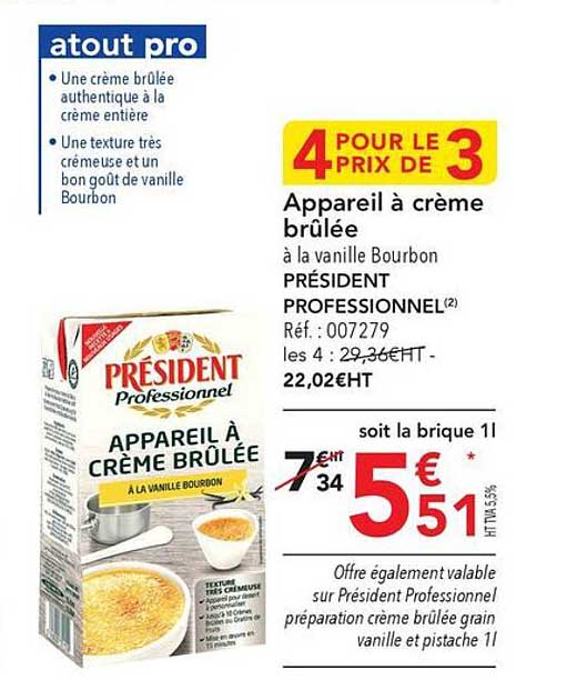appareil à crème brûlée président professionnel