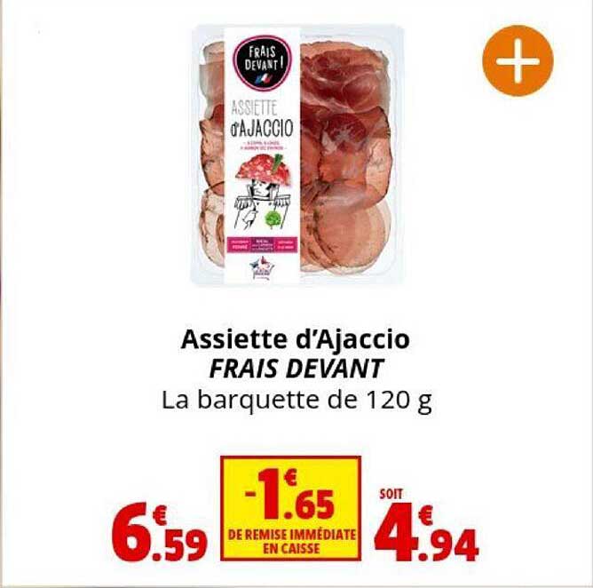 assiette d'ajaccio frais devant