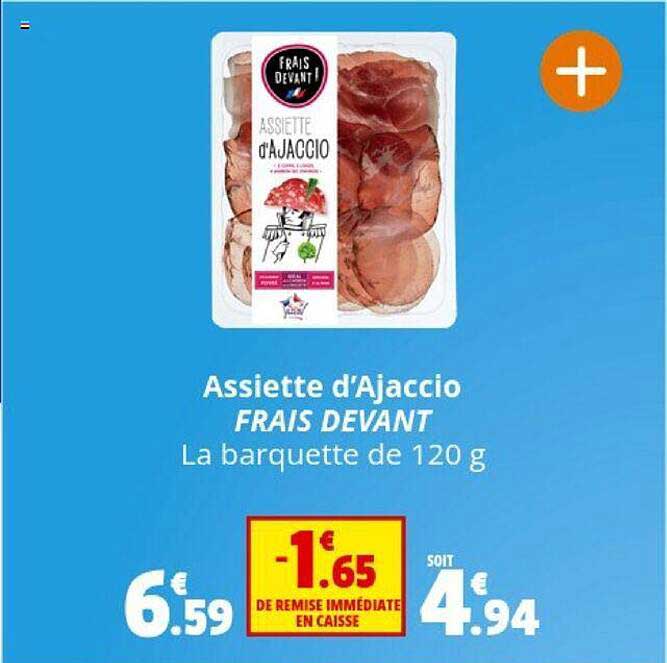 assiette d'ajaccio frais devant