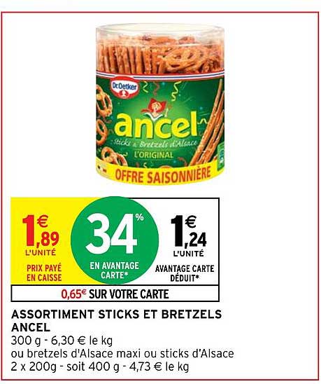 Assortiment Sticks Et Bretzels Ancel