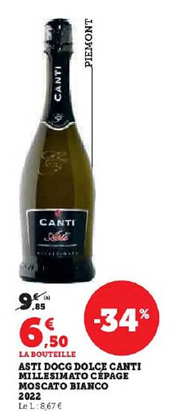 asti docg dolce canti millesimato cépage moscato bianco 2022