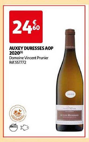 auxey duresses aop 2020 domaine vincent prunier
