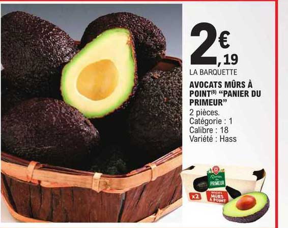 avocats mûrs à point "panier du primeur"