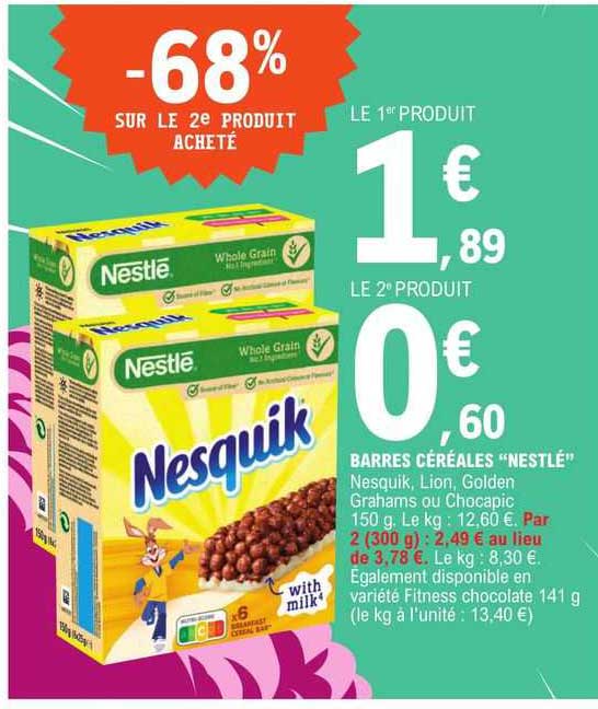 Barres Céréales "nestlé"