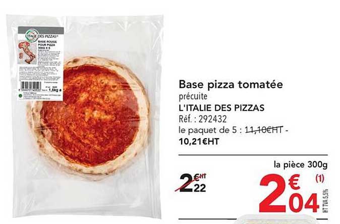 base pizza tomatée l'italie des pizzas