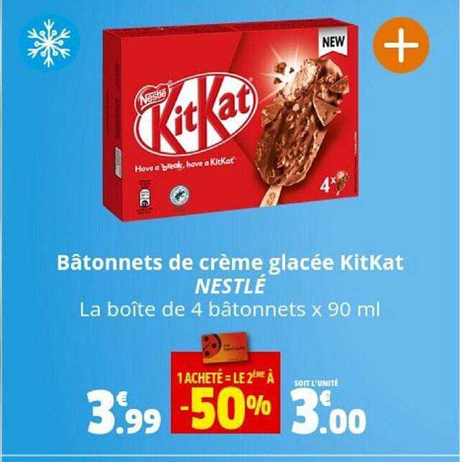 Bâtonnets De Crème Glacée Kitkat Nestlé