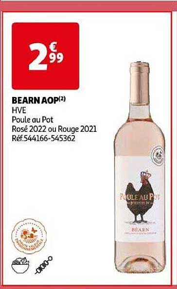 bearn aop hve poule au pot rosé 2022 our rouge 2021