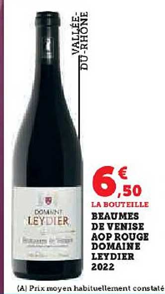beaumes de venise aop rouge domaine leydier 2022