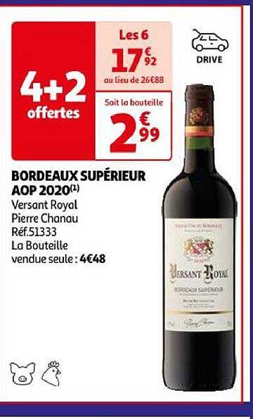 bordeaux supérieur aop 2020 versant royal pierre chanau