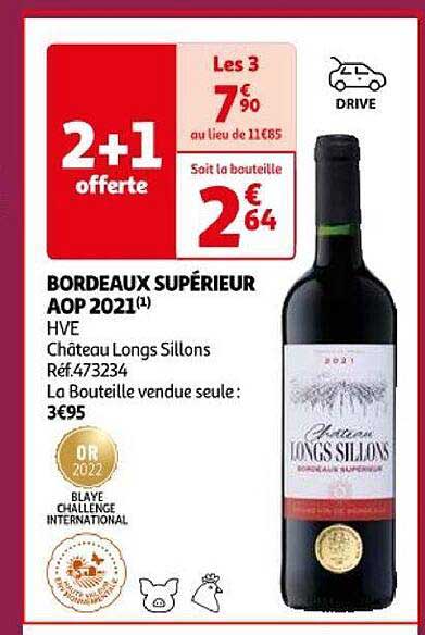 bordeaux supérieur aop 2021 château longs sillons
